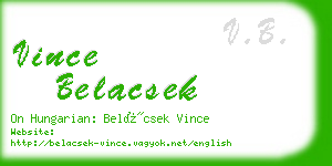 vince belacsek business card